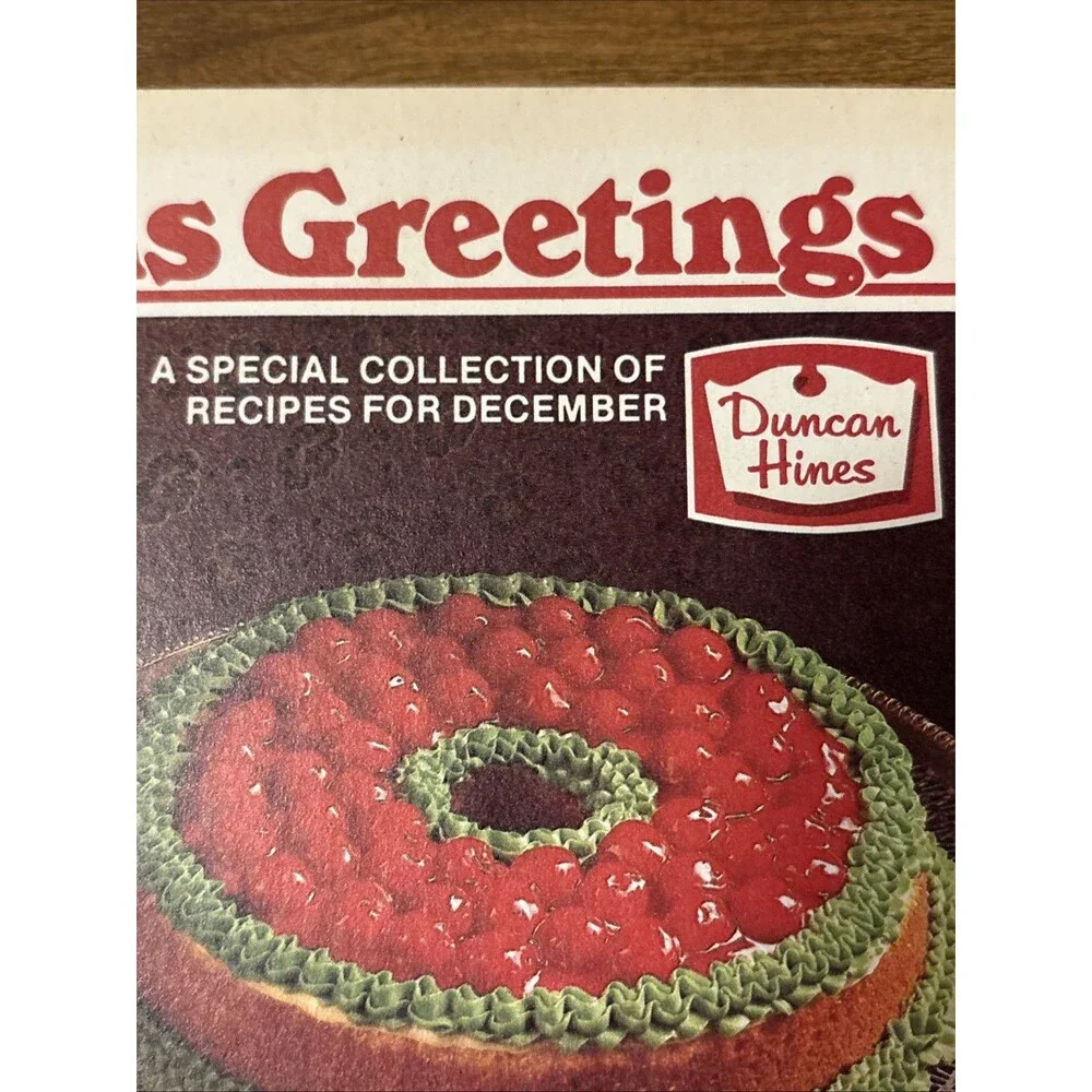Vintage 1979 Seasons Greetings Recipe Collection Booklet Duncan Hines Cake Bake